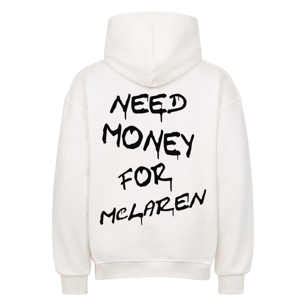 NEED MONEY FOR MCLAREN Backprint Premium Hoodie