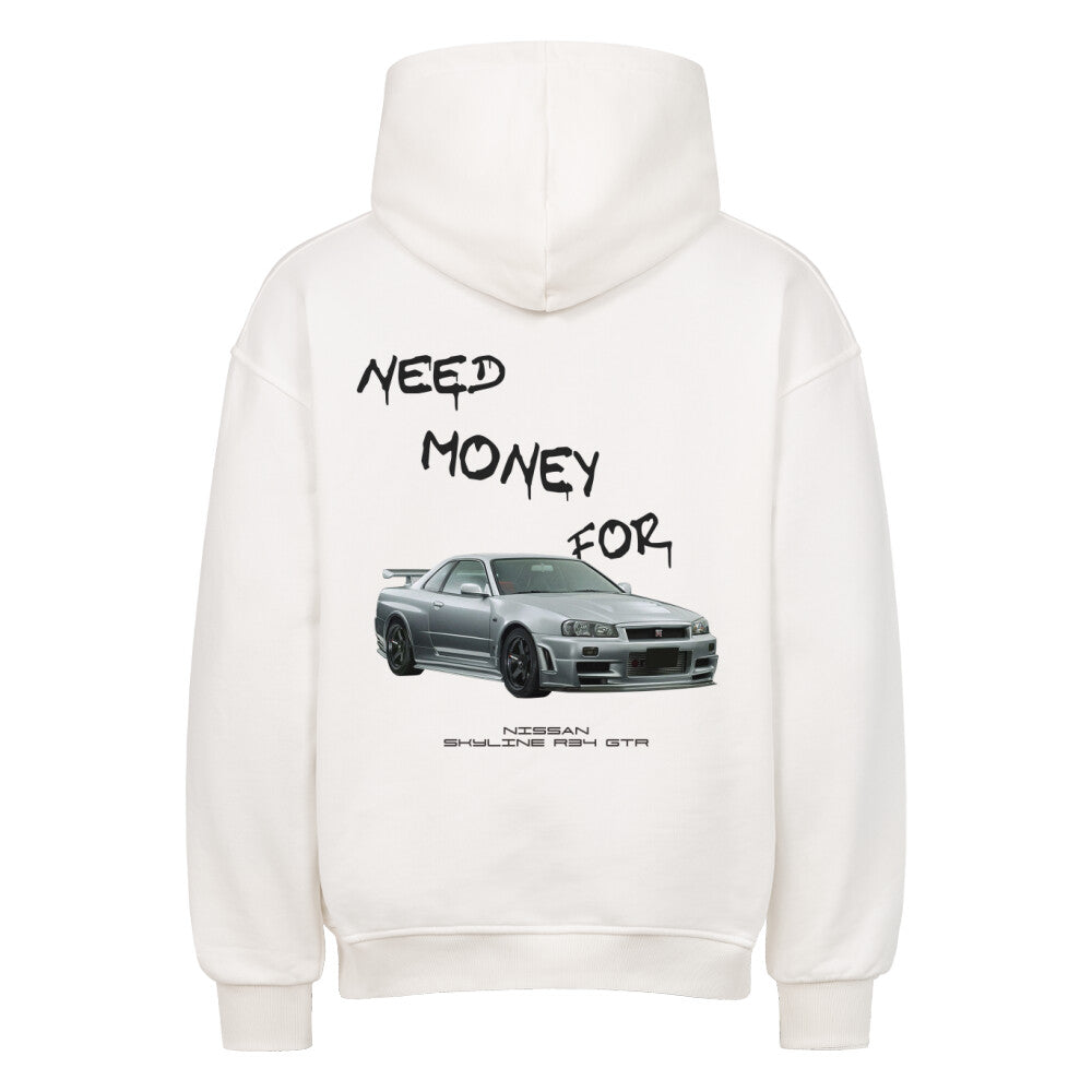 NEED MONEY FOR R34 Backprint Premium Hoodie